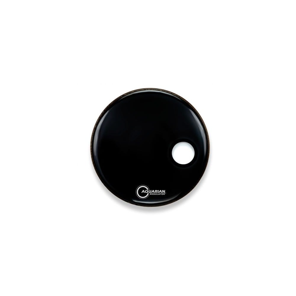 Aquarian Drumheads REGULATOR OH GLOSS BLACK BD 28 RSM28BK Parche Para Bombo REGULATOR OH GLOSS BLACK BD 28 RSM28BK