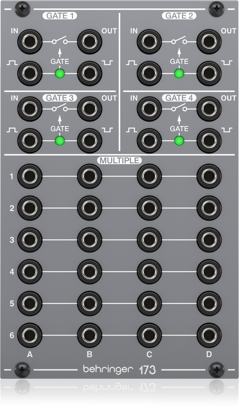 Behringer 173 QUAD GATE/MULTIPLES Modulo Sintetizador Eurorack 173 QUAD GATE/MULTIPLES