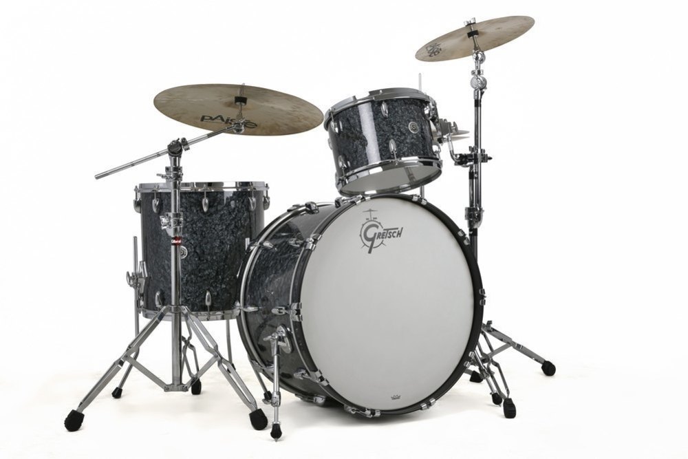 Gretsch Drums GB-RC443-094 Set USA Brooklyn Bombo 24 Pulgadas Deep Marine Black Pearl Set USA Brooklyn Bombo 24 Pulgadas Deep Marine Bla