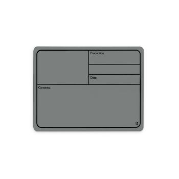 Adam hall etiqueta magnética de plástico 177 x127 mm, gris