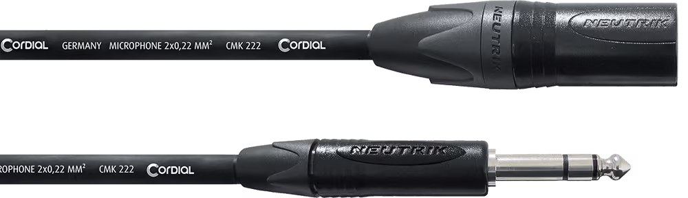 Cordial Cable de audio jack estéreo/XLR macho 10 m ECLCPM10MV