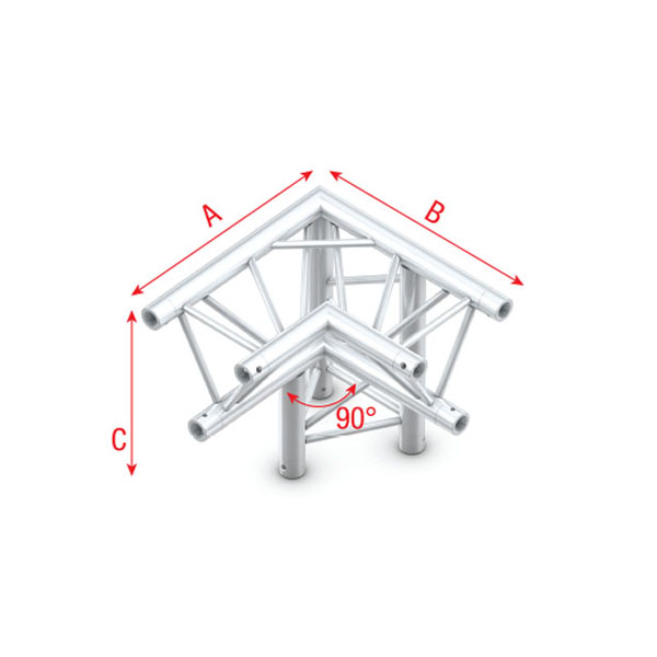 Showtec Corner 90 down right apex down Esquina Triangular 3 Direcciones PT30012 Corner 90 down right apex down PT30012