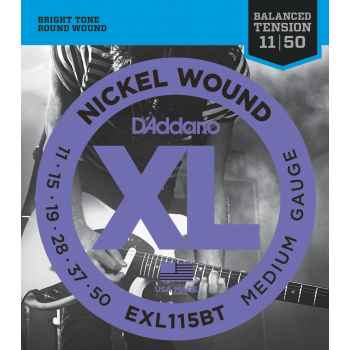 D´addario exl115bt balanced tension medium cuerdas para guitarra eléctrica 11-50