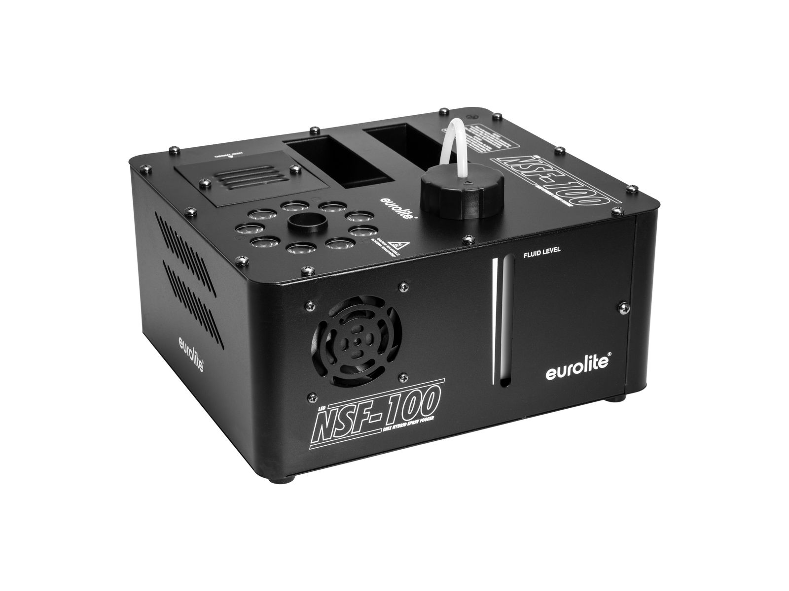 Eurolite NSF-100 LED DMX Hybrid Spray Fogger Máquina de Humo NSF-100 LED DMX Hybrid Spray Fogger