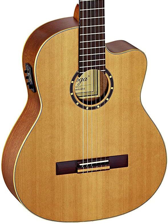 Ortega RCE131 Guitarra Clásica Electrificada Nylon Natural RCE131