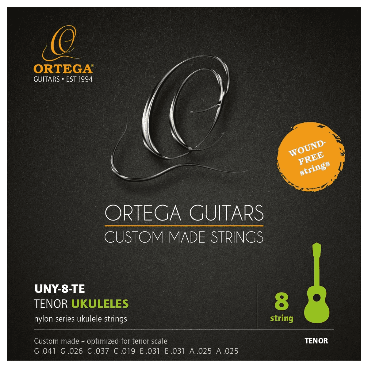 Ortega UNY-8-TE Juego de Cuerdas para Ukelele Tenor UNY-8-TE