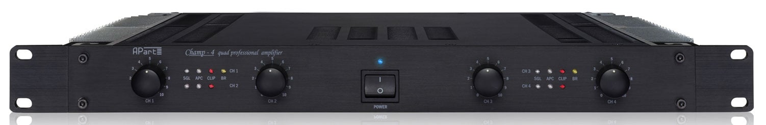 Apart Biamp CHAMP-4 Amplificador digital de tres canales. DSP totalmente programable. Silencioso CHAMP 4