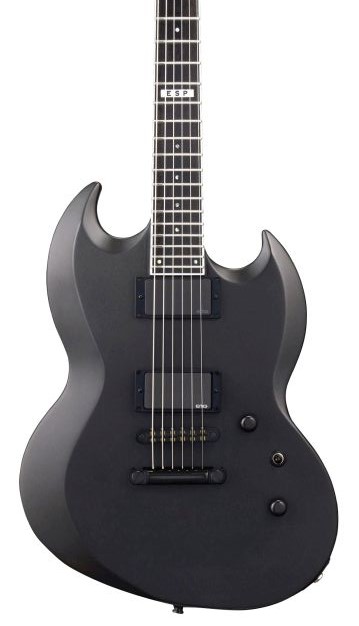 ESP EII Viper Baritone Charcoal Metallic Satin Guitarra Eléctrica E-II VIPER BARITONE CHARCOAL M