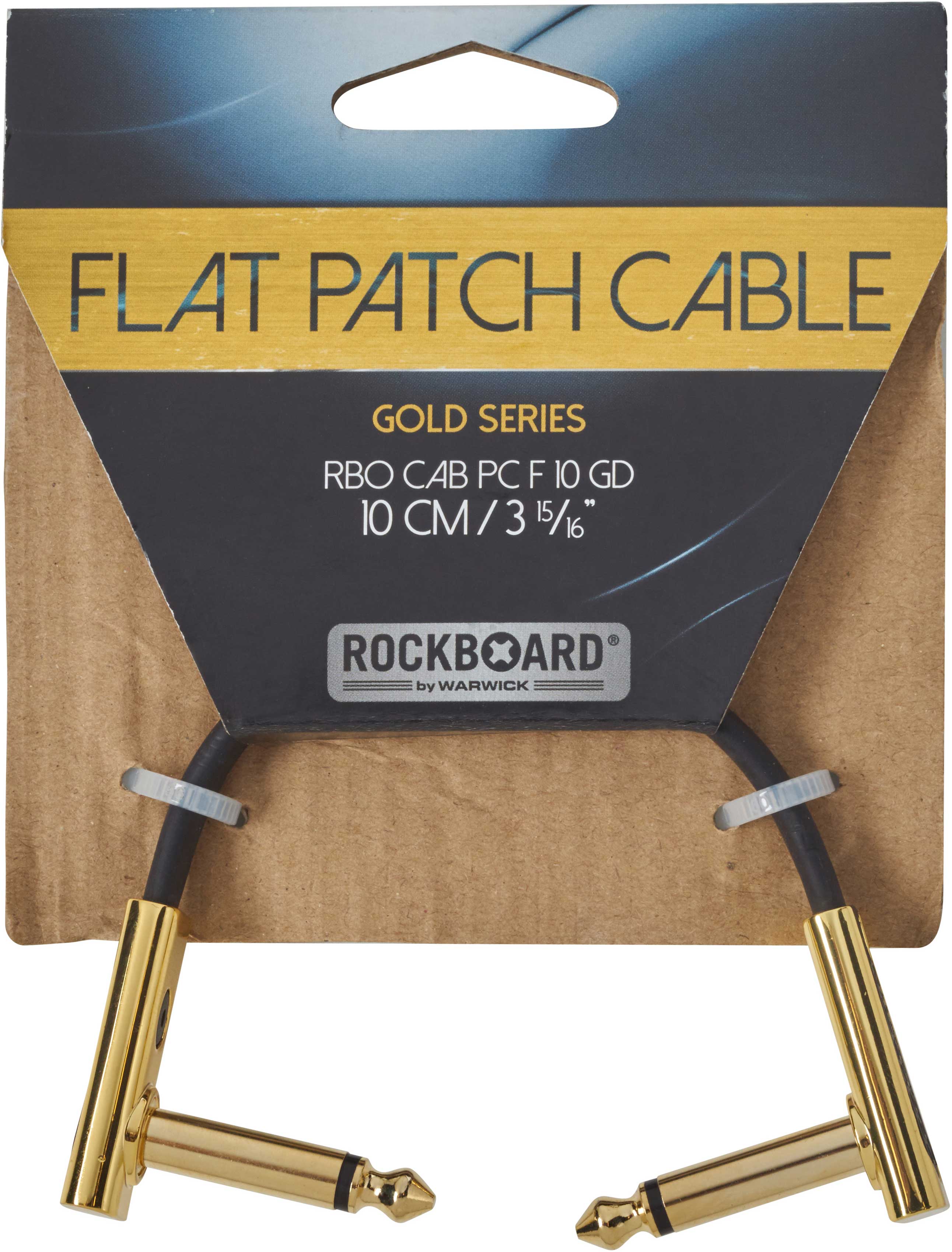 Rockboard Flat Patch Cable Gold 10 Cm Flat Patch Cable Gold 10 Cm