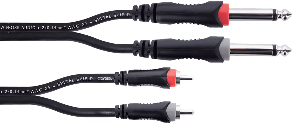Cordial Cable de audio doble jack mono - RCA 1,5 m ECLEU15PC