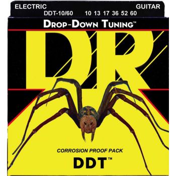Dr strings ddt-10/60 drop-down tuning nickle plated electric 010-060
