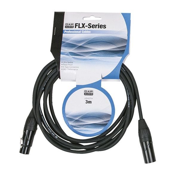 DAP Audio Cable para micrófono XLR 3m RF:FLX013 para micrófono XLR 3m RF:FLX013