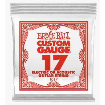 Ernie ball 1017 slinky cuerda para guitarra electrica plana 0.17