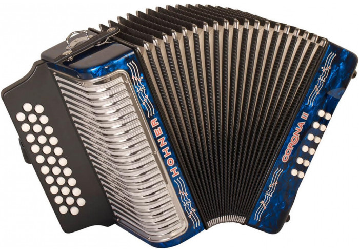 Hohner Acordeón Corona II A-5624-GCF Azul Corona II A-5624-GCF Azul