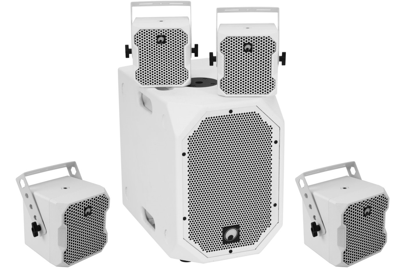 Omnitronic Set BOB-10A wh + 4x BOB-4 White Set BOB-10A wh + 4x BOB-4 wh