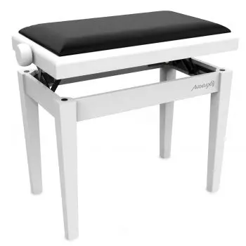 Audibax KB600 White Banco para Piano Teclado Ajustable Regulable. Acolchado