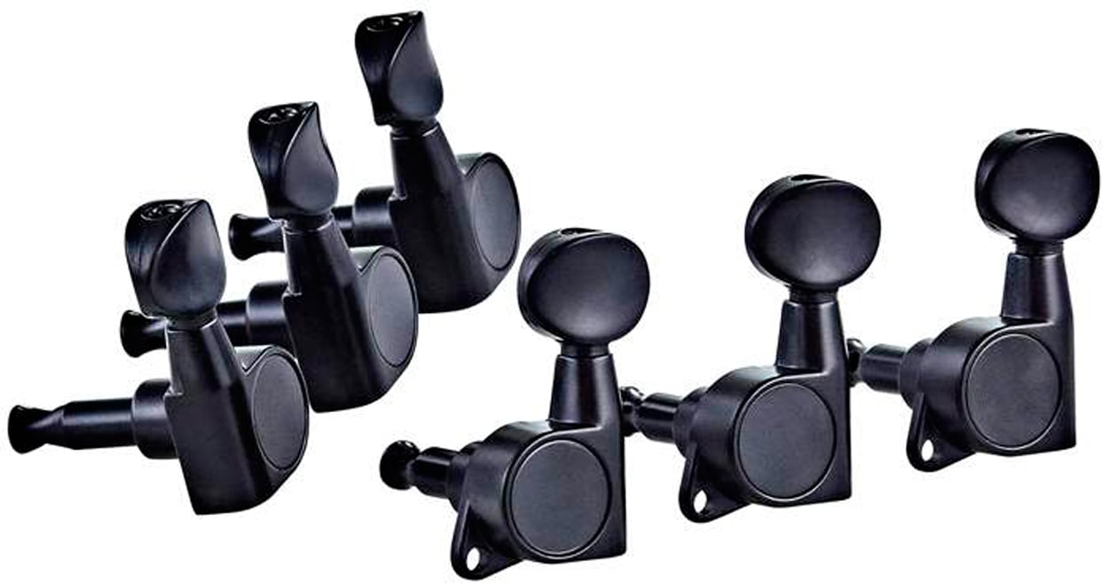 Ortega OTMEG33-GB. Clavijero para Guitarra Gloss Black OTMEG33-GB