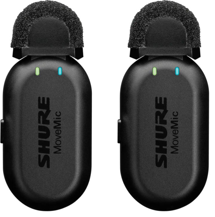 Shure MoveMic Two Micrófonos Lavalier Inalámbricos de Dos Canales MoveMic Two