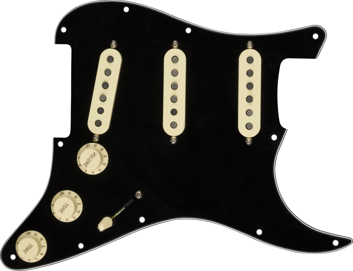 Fender Golpeador Pre-Wired Strat Custom Shop Texas Special SSS Black Pre-w PG Strat SSS Tx-Spcl Blk