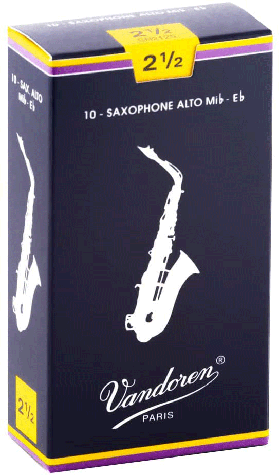 Vandoren Saxo Alto 2,5 Tradicional Caja Azul 10 Unidades Saxo Alto 2,5