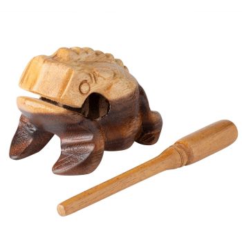 Nino percussion wood frog güiro, small, natura