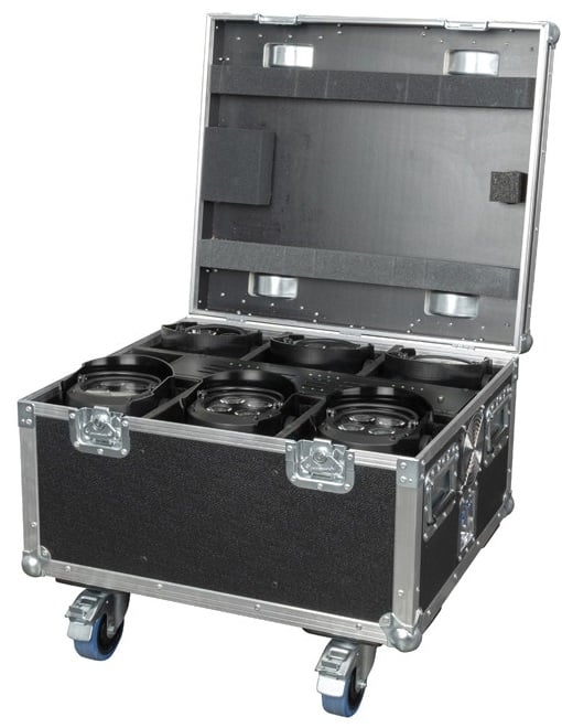 Showtec Eventspot 1600 Q4 Set Incluye 6 focos y maletin Cargador Eventspot 1600 Q4 Set