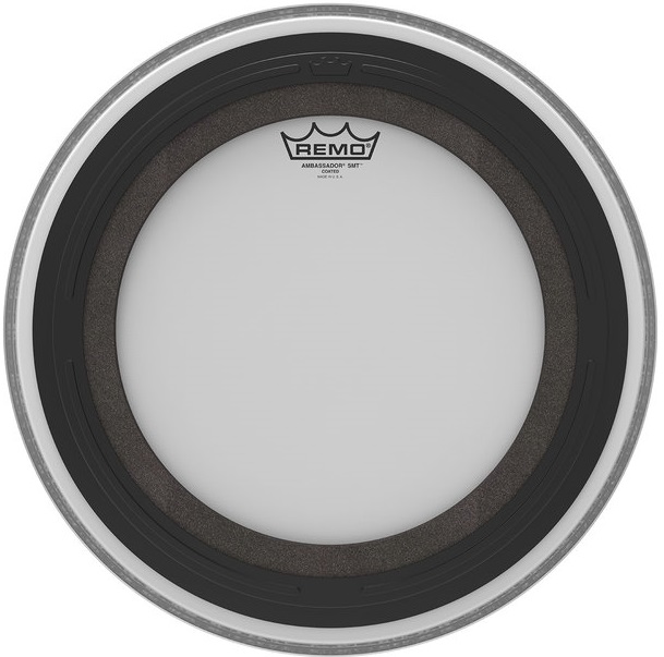 Remo BR-1122-00-SMT Parche Bombo 22 Pulgadas Ambassador SMT blanco rugoso BR-1122-00-SMT