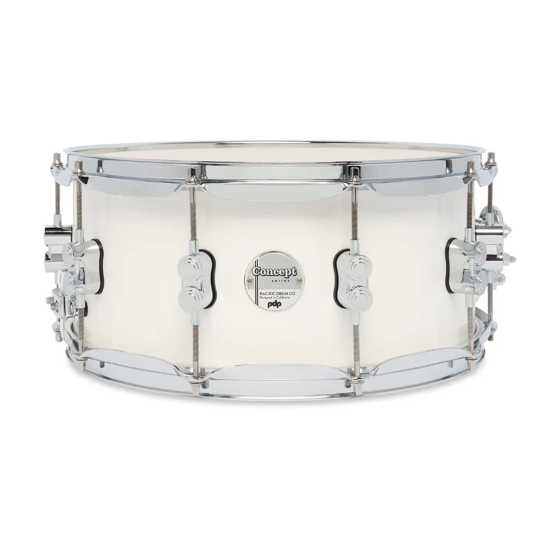 Drum workshop pdp pdcm6514sspw concept maple pearlascent white 14x6,5