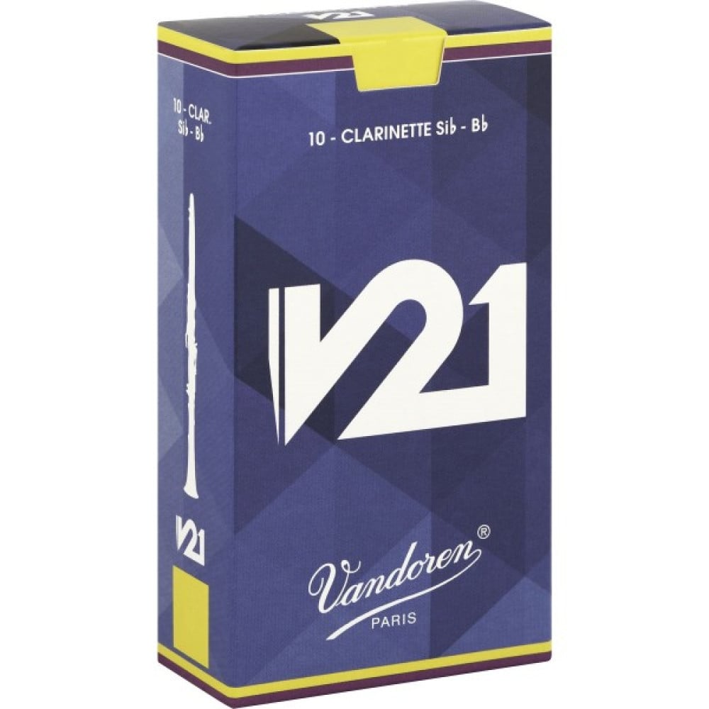 Vandoren Caja 10 Cañas Clarinete V-21 2½ caja azul claro V-21 2½ caja azul claro