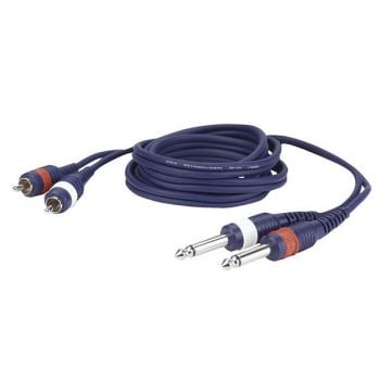 Dap audio fl23 cable con 2 jack l/r / 2 rca l/r de 3 metros