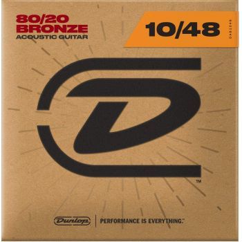 Dunlop dab1048 juego cuerdas guitarra acustica bronze 80/20 extra ligth 10-48