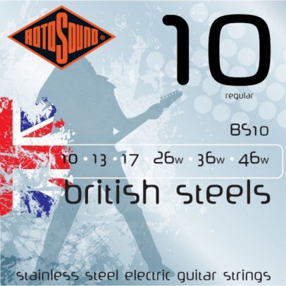 Rotosound Juego De Cuerdas Para Guitarra Eléctrica British Steels 10-46 BS10
