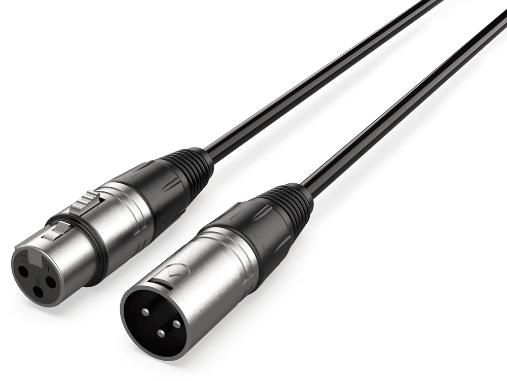 Audibax Silver Cable XLR Macho a XLR Hembra 10 Metros Negro Cable XLR Macho a XLR Hembra 10m