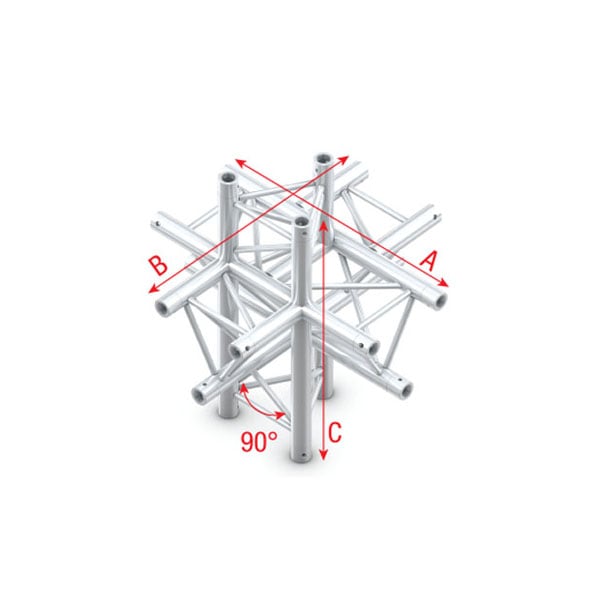 Showtec Cross up-down 6-way Cruce Triangular 6 Direcciones para Truss FT30022 Cross up/down 6-way FT30022
