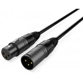 Audibax Silver Black Cable XLR Macho a XLR Hembra 5 Metros Negro