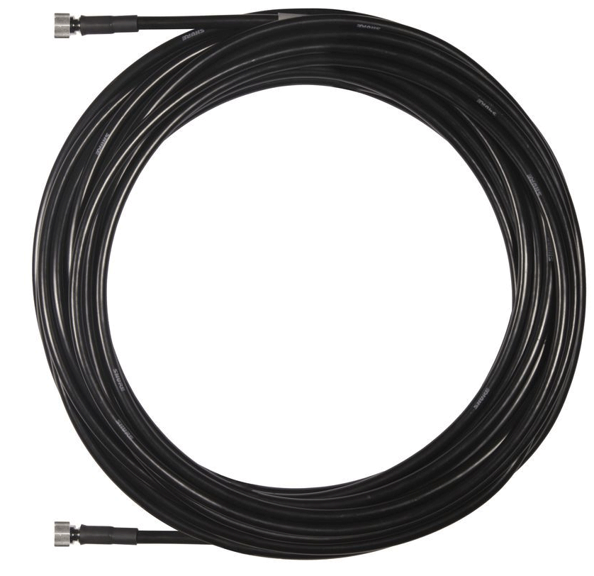 SHURE UA825 Cable coaxial de BNC a BNC, de 7,6 m de longitud. UA825