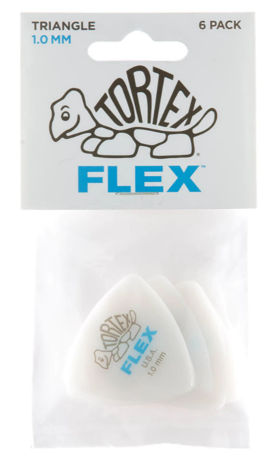 Dunlop Tortex Flex Triangular de 1,00 mm Pack 6 Un. 456P100