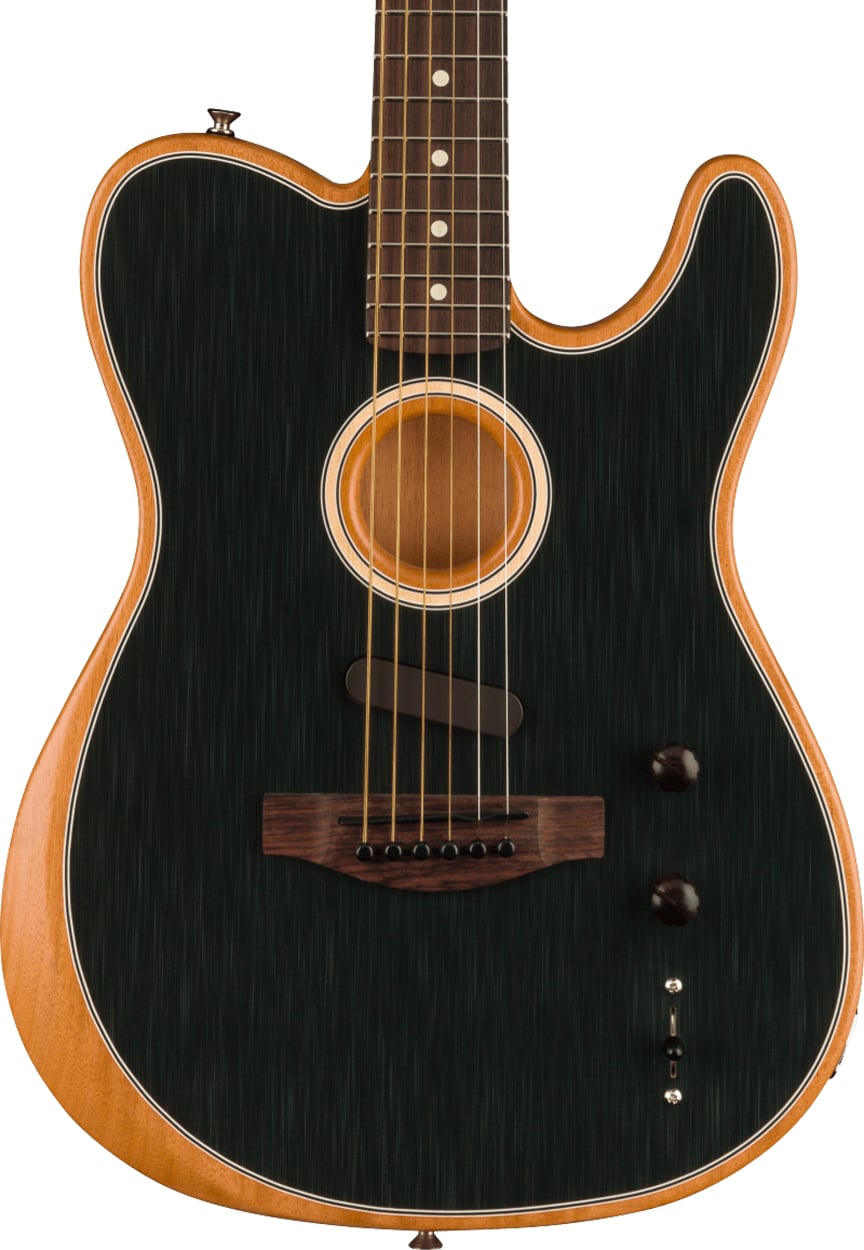 Fender Acoustasonic Player Telecaster RW Brushed Black. Guitarra Electroacústica Acoustasonic Player Tele RW BRSH BK