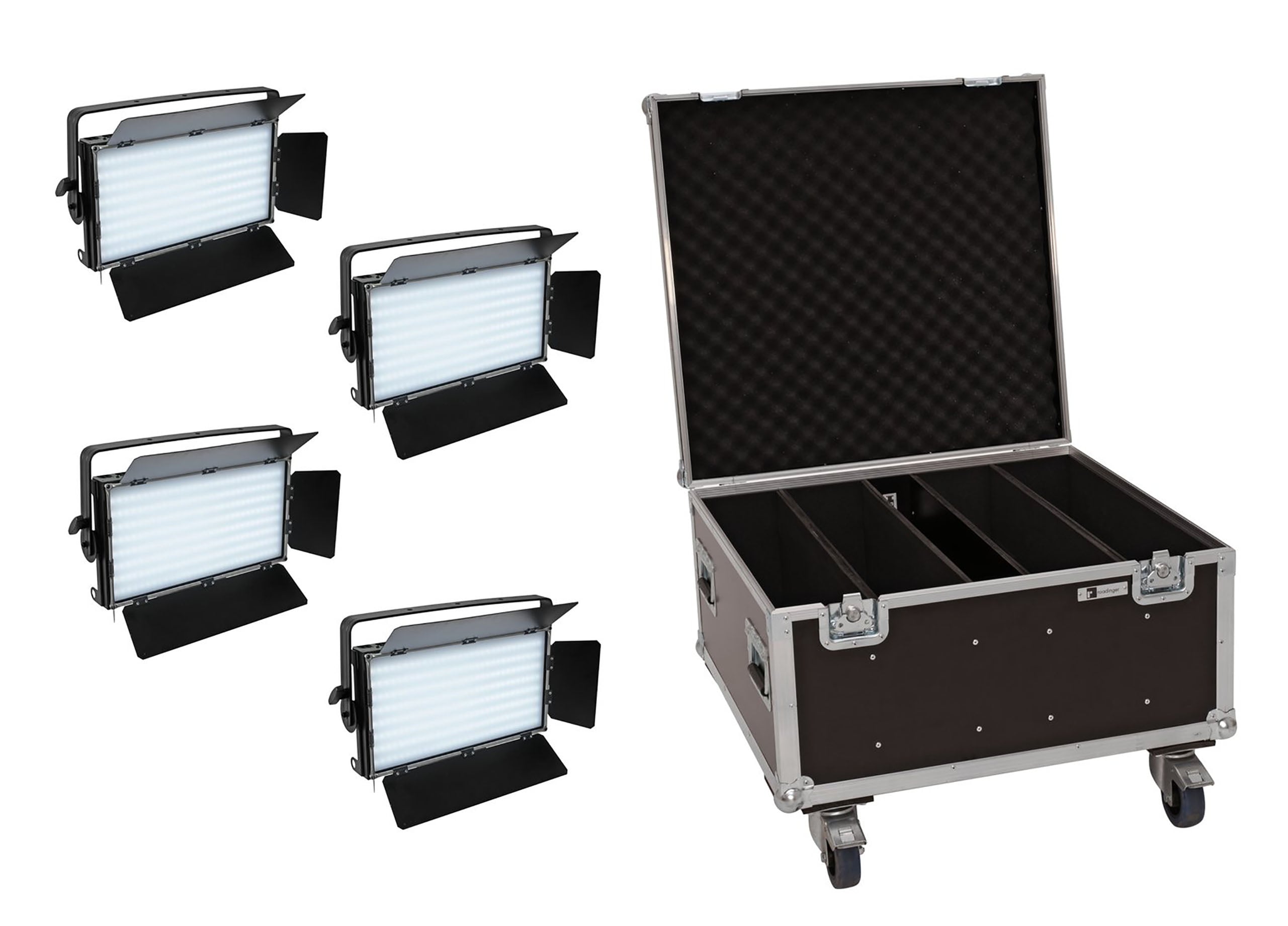 Eurolite Set 4x LED PLL-480 CW/WW Panel + Case Set 4x LED PLL-480 CW/WW Panel