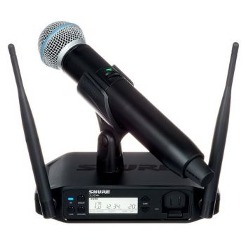 Shure glx-d+ 24p b58 z4 sistema inalámbrico vocal beta58a y glxd4+ 2.4 5ghz