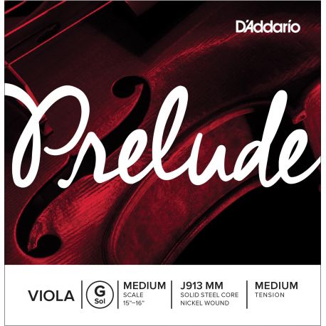 D´addario J913 Cuerda para viola prelude Sol (G), escala media, tensión media J913-MM Prelude Viola G
