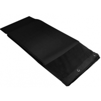 Adam hall accesorios 0151 x 36 - tela decorativa b1 con ojales niquelados y dobladillo 3x6 m negro