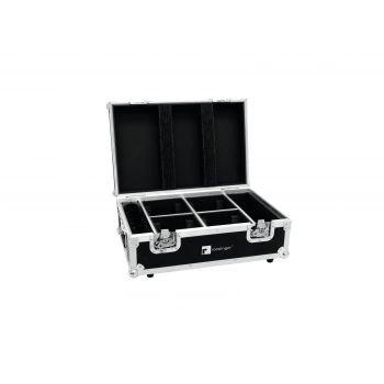 Roadinger 4x akku tl-3 trusslight quickdmx con función de carga flightcase