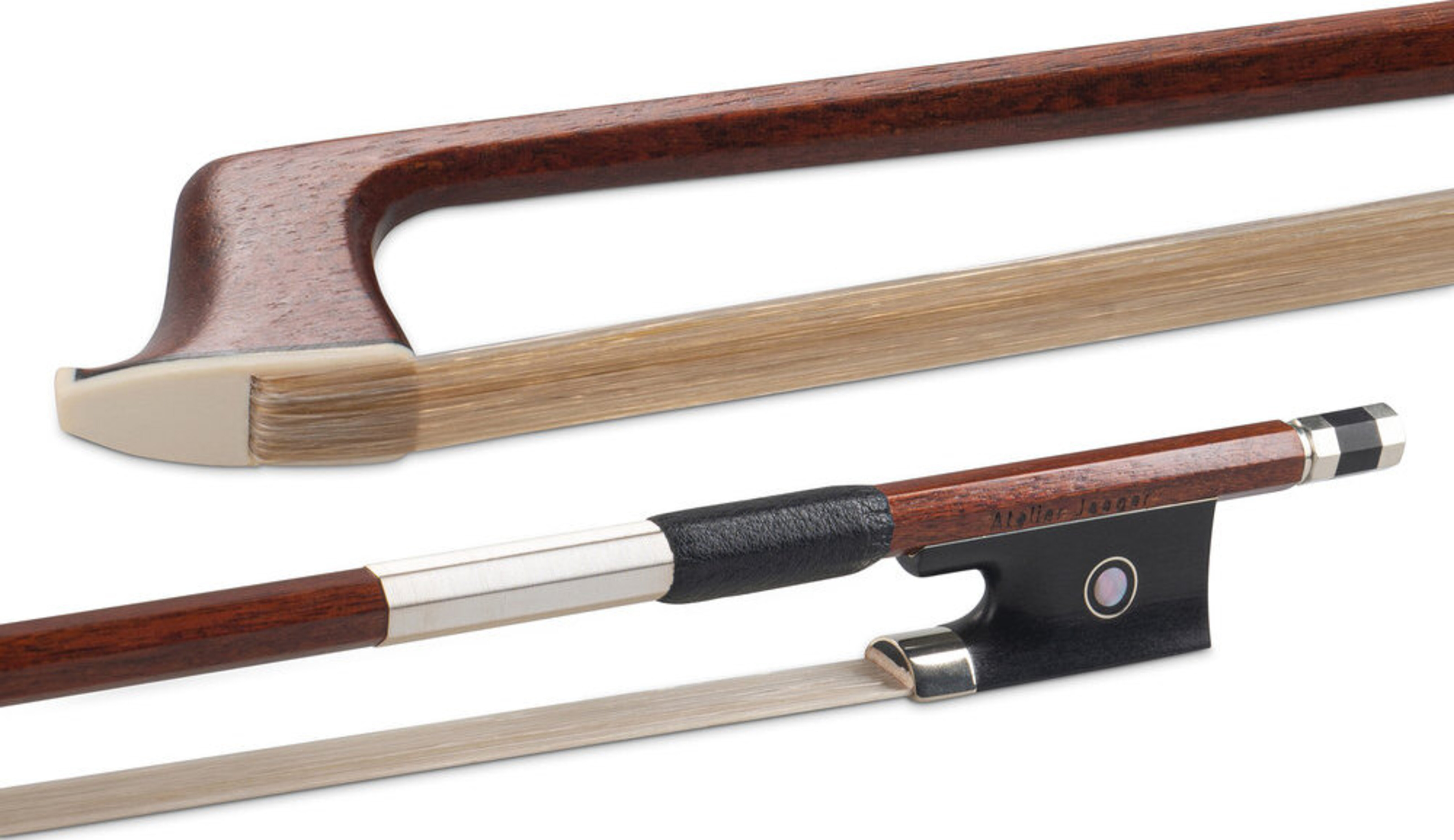 Gewa Arco de Violín Pernambuco 4/4 con Sello " Atelier Jaeger" Arco de Violín Pernambuco 4/4 con Sello " Atelier