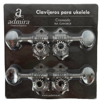 Admira clavijero para ukelele, cromado