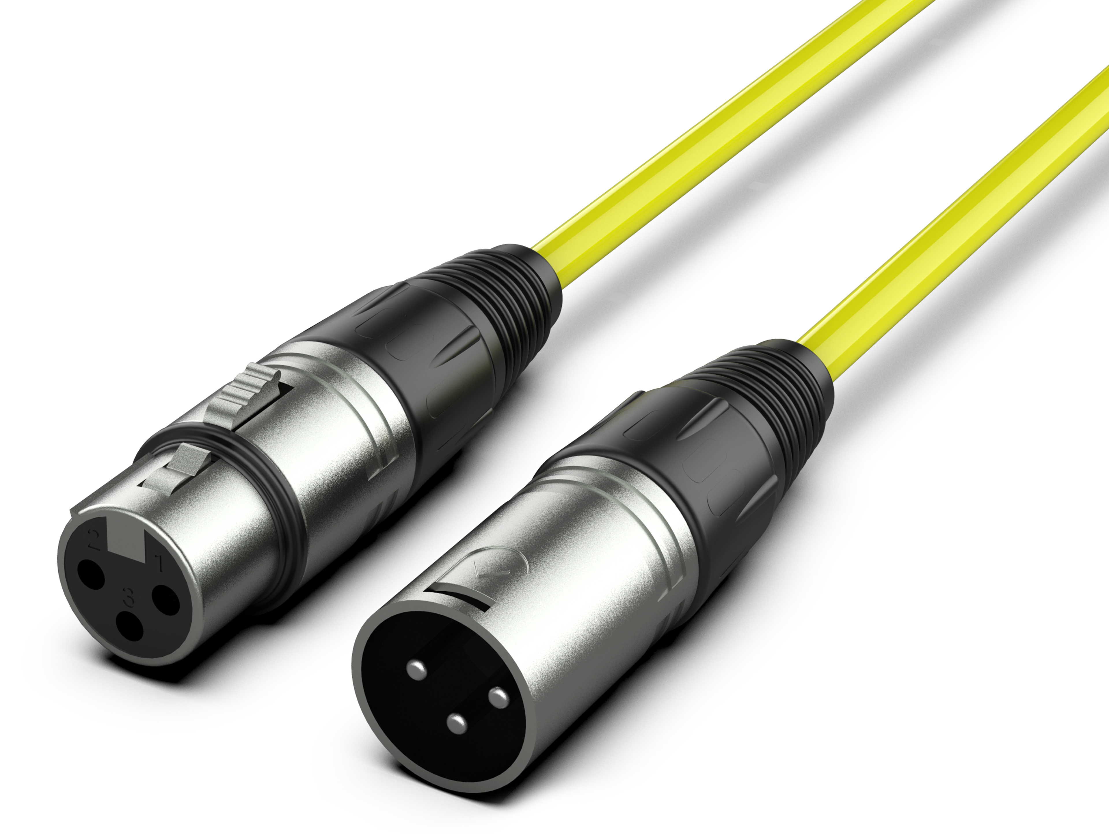 Audibax Silver Cable XLR macho - XLR Hembra 6 Metros Amarillo XLR macho - XLR hembra 6 metros AMARILLO
