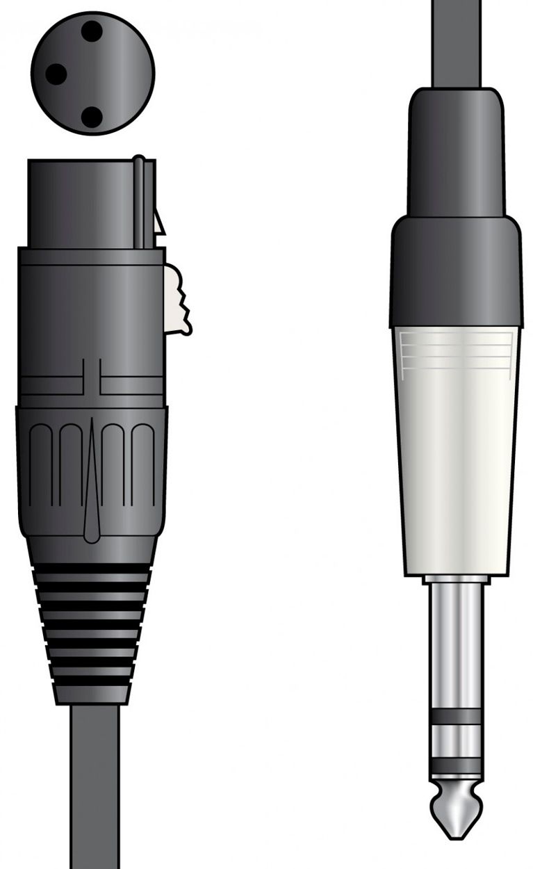 Chord Cable XLR Hembra - Jack 6.3mm Stereo 1.5 metros Cable XLR Hembra - Jack 6.3mm Stereo 1.5 metros