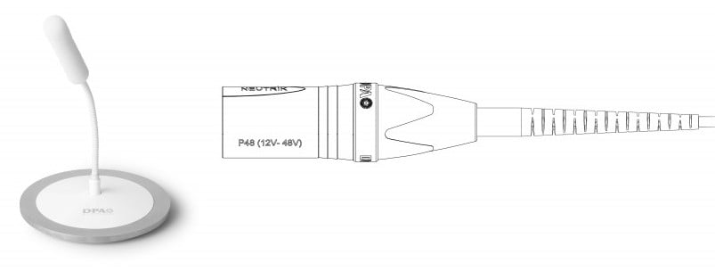 DPA 4098-DC-D-W01-015 Micrófono con Base Plana 4098-DC-D-W01-015