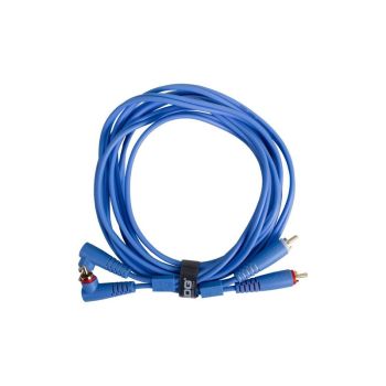 Udg ul audio cable rca a rca blue con clavija acodadada