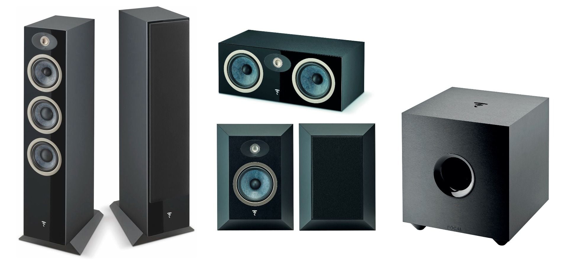 Focal Theva Nº2 black Cinema Power Pack Surround Theva Nº2 black Cinema Power Pack Surround